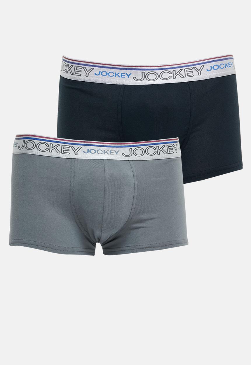 Jockey - 2 pack new gen pouch trunks - black/poppy seed grey