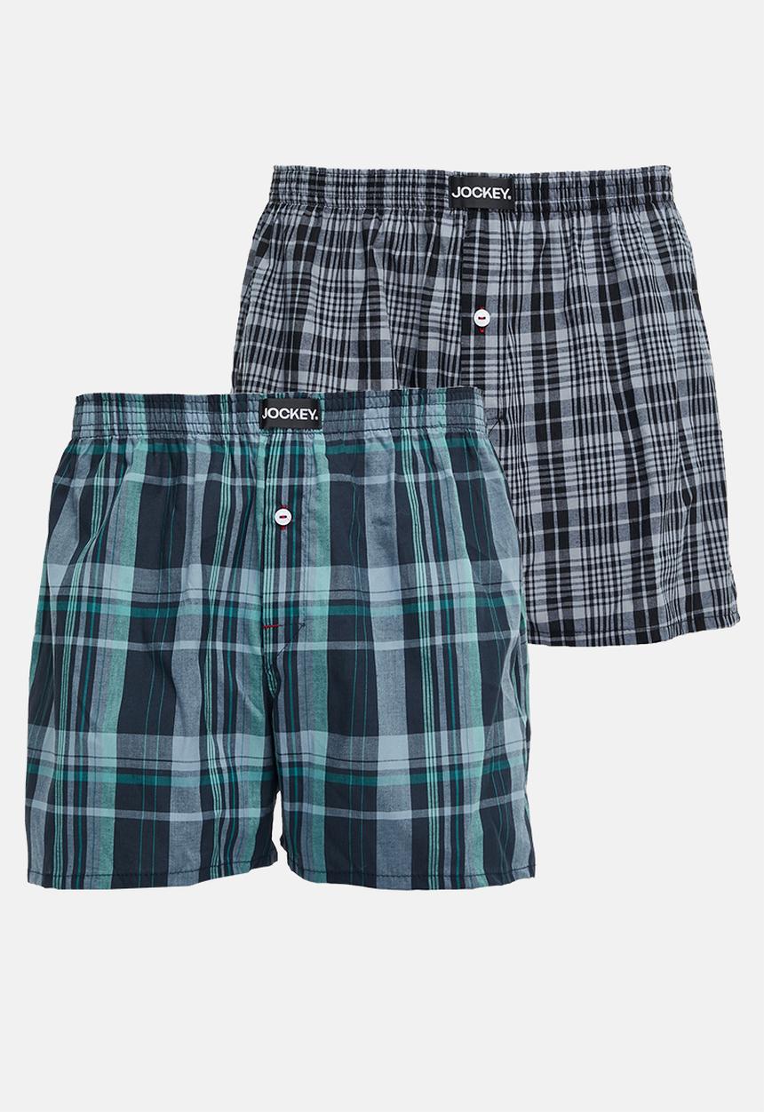 Jockey - 2 pack woven boxers - nordic night/smoky haze