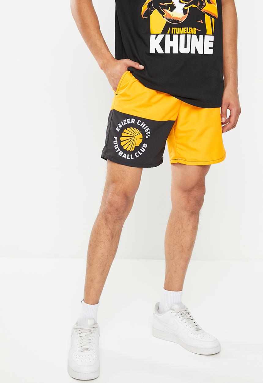 Kaizer Chiefs - Urban Edition - Colourblocked beach shorts - gold & black