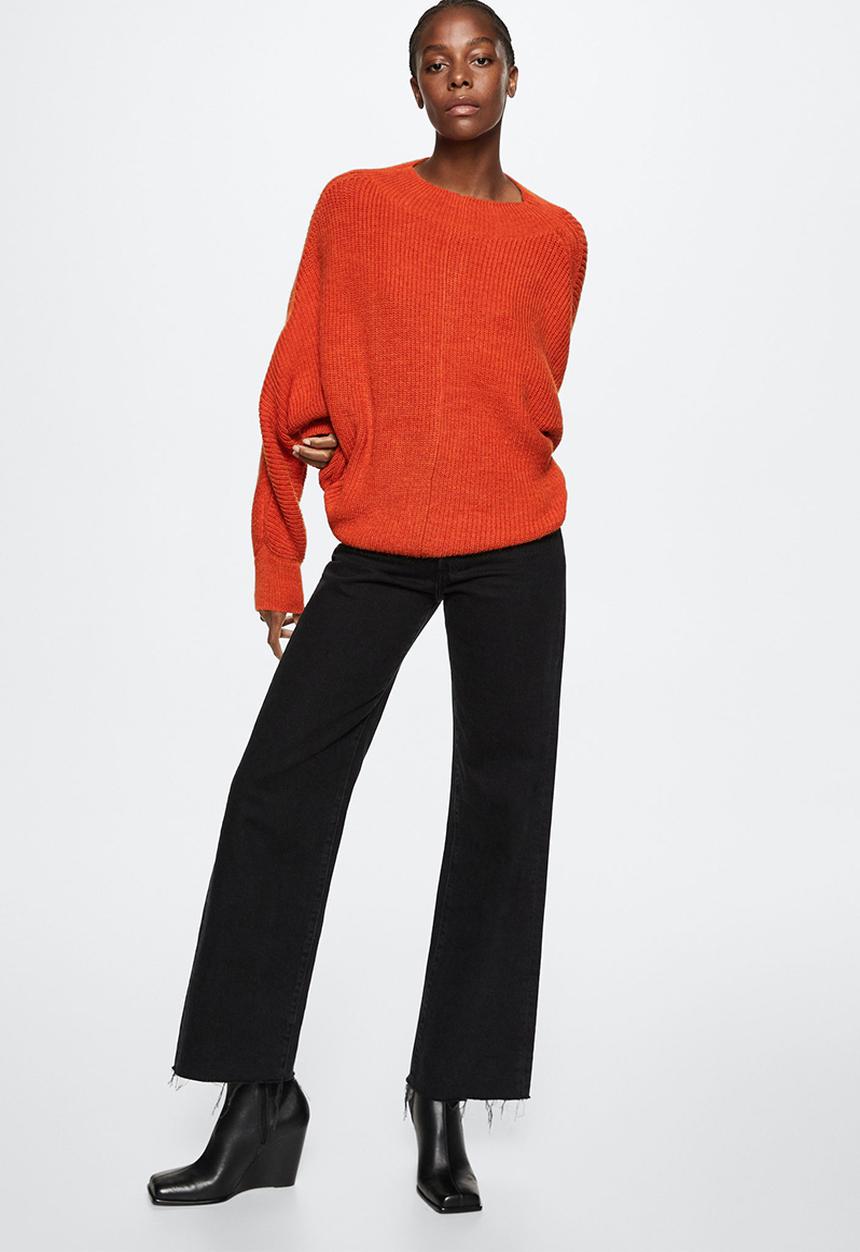 MANGO - Sweater washin - orange