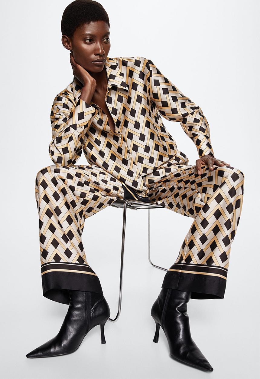 MANGO - Trousers nieves co-ord - yellow