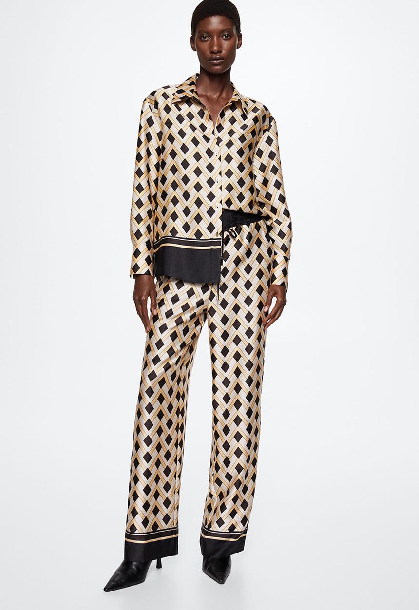 MANGO - Trousers nieves co-ord - yellow