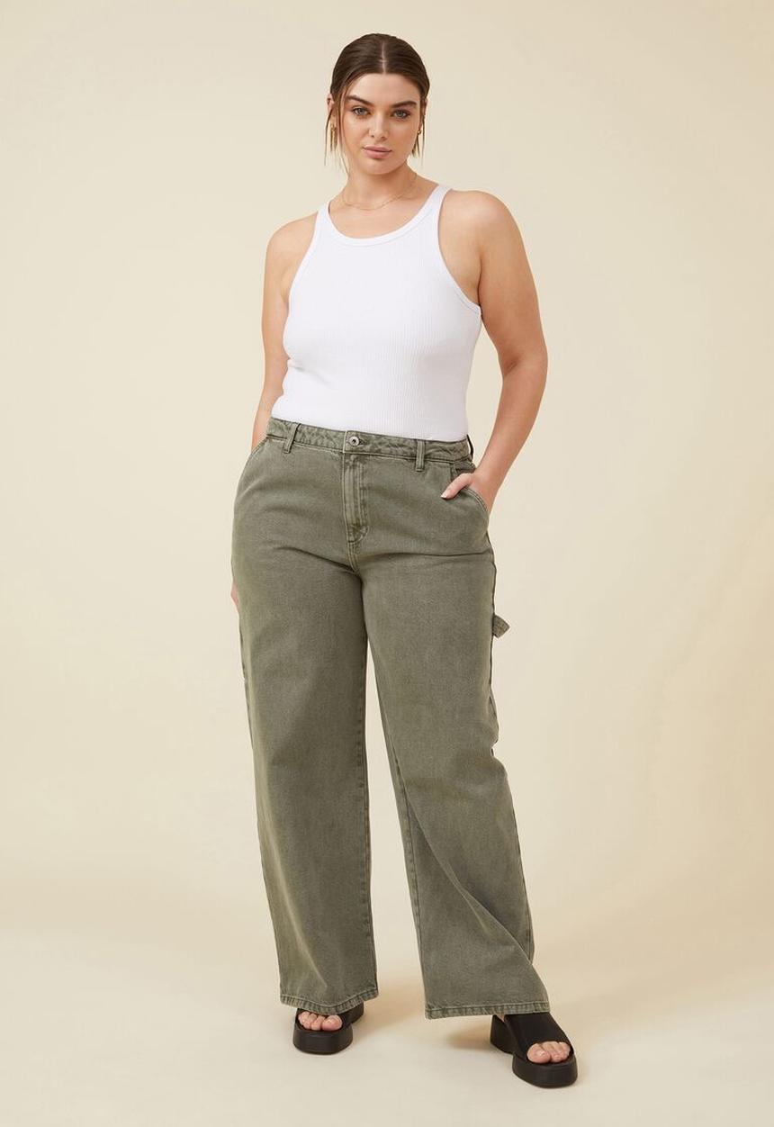 Cotton On - Curve carpenter jean - smokey green