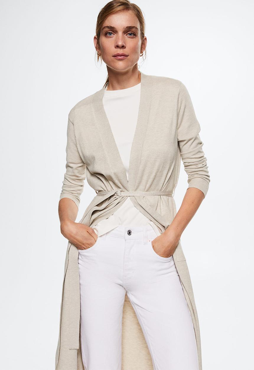 MANGO - Cardigan vieira - light pastel grey