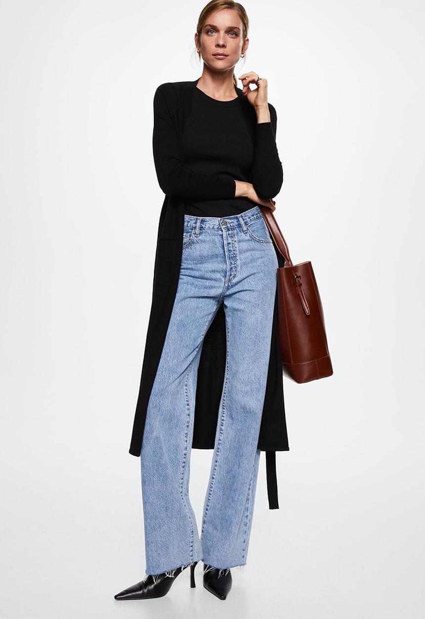 MANGO - Cardigan vieira - black