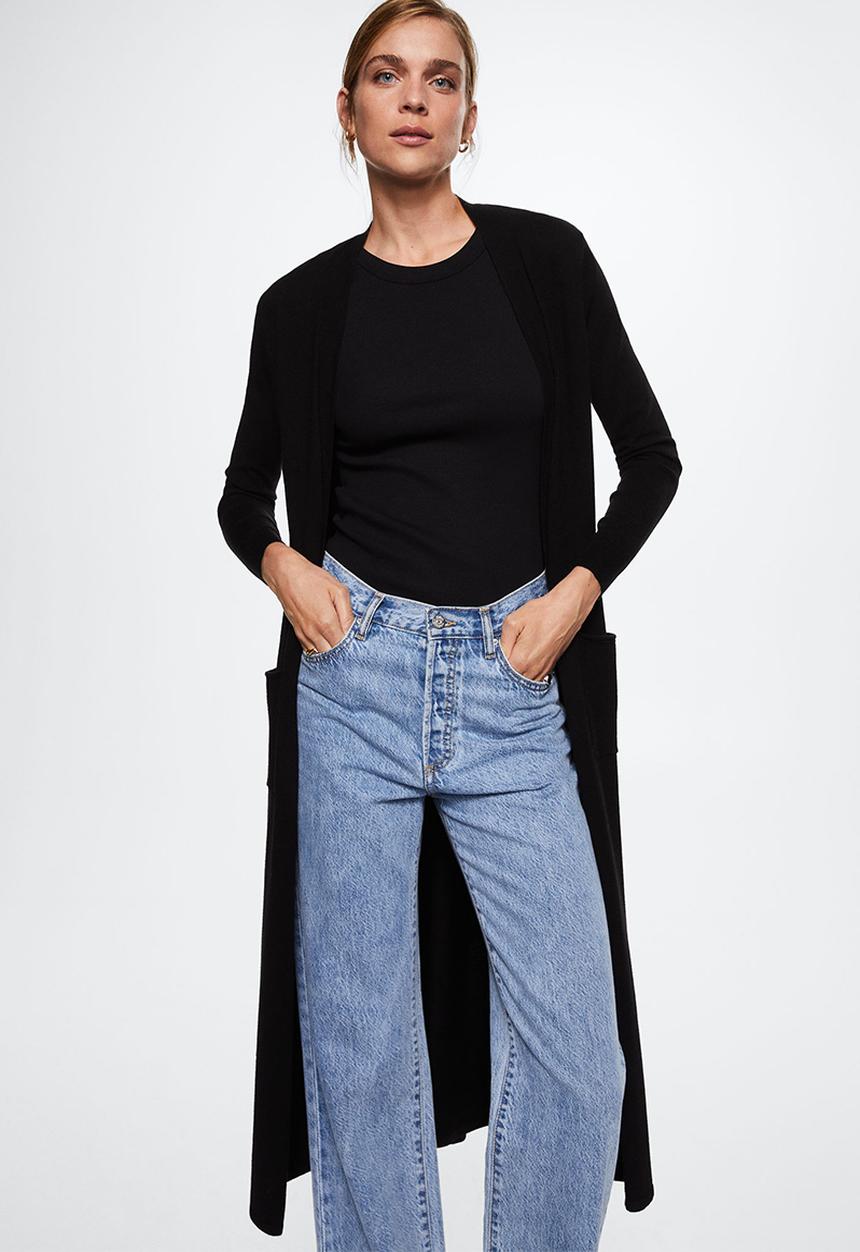 MANGO - Cardigan vieira - black