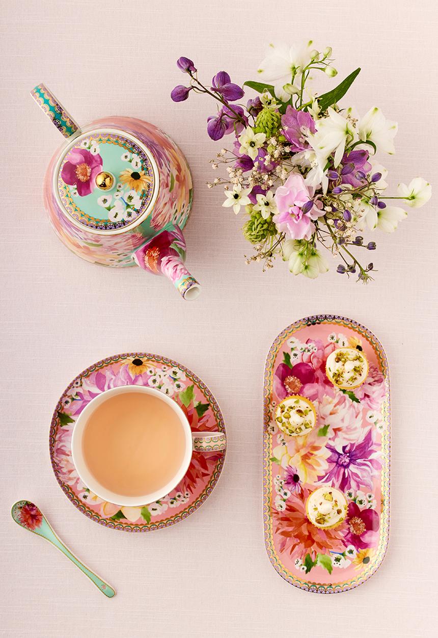 Maxwell & Williams - Dahlia daze platter 25 x 13cm - pink