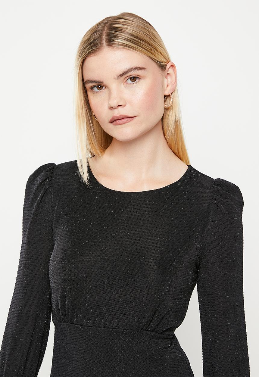 HAILYS - Short dress - black glitter