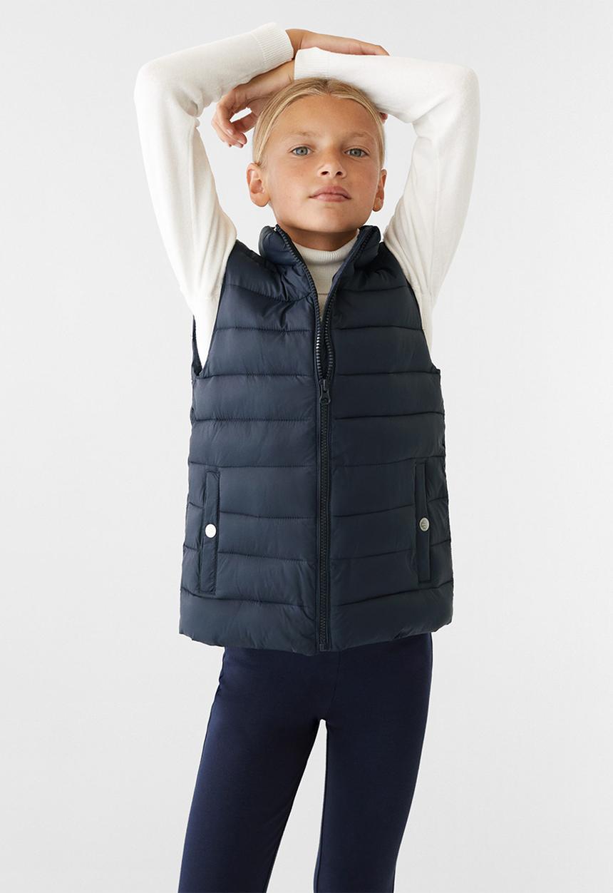 MANGO - Waistcoat light - navy