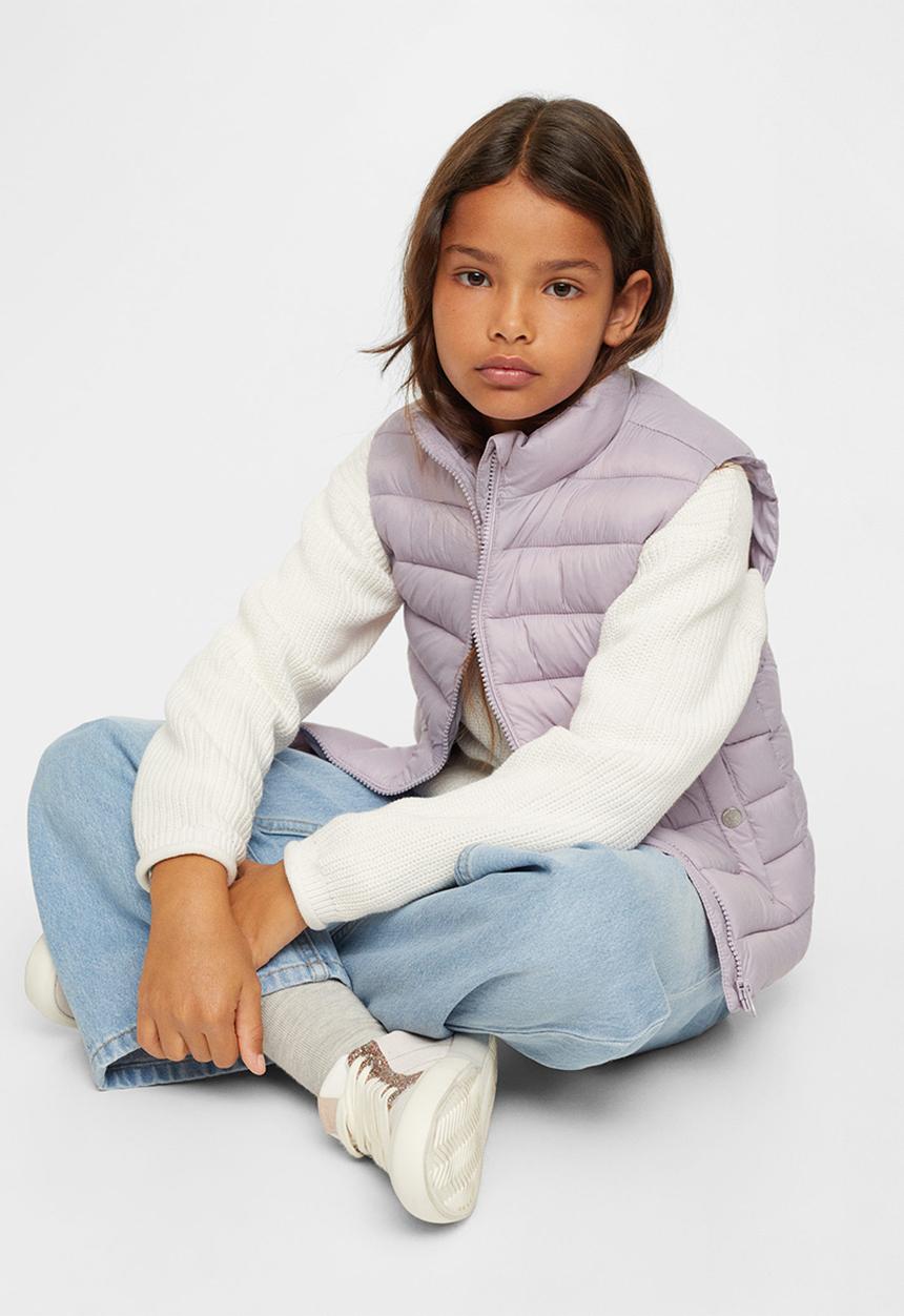 MANGO - Waistcoat light - purple