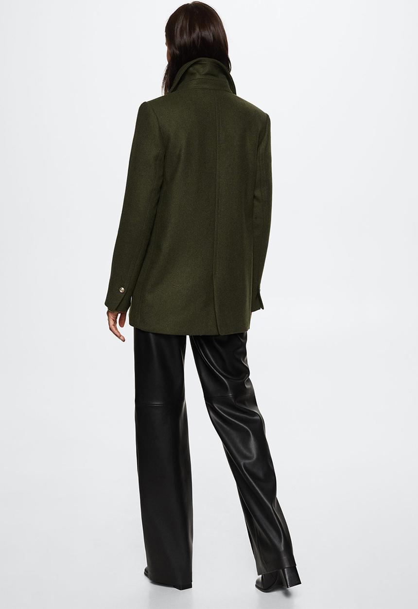 MANGO - Coat bombon - khaki