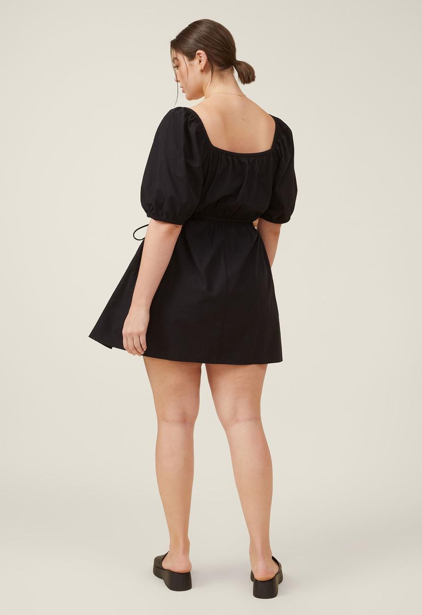 Cotton On - Curve side cut out mini dress - black