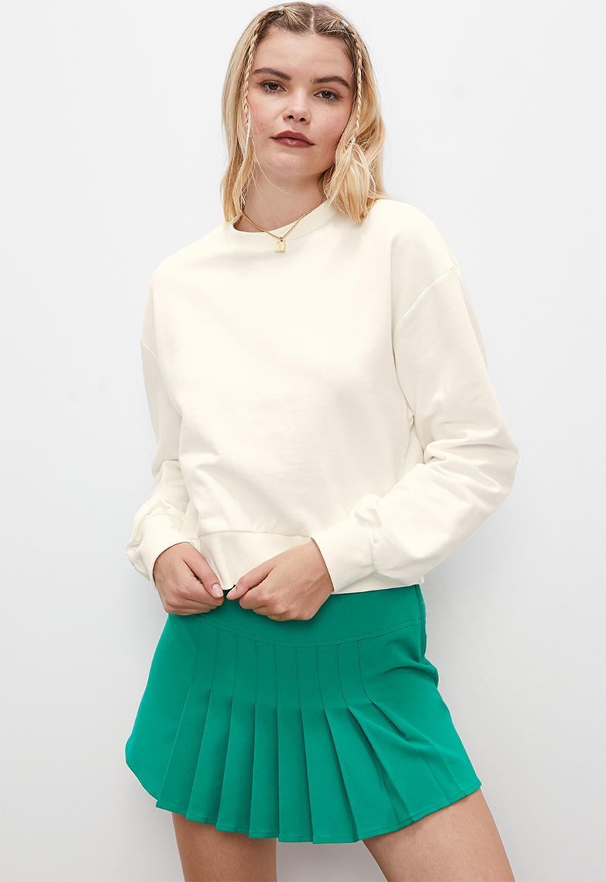 Blake - Crop crew - ecru