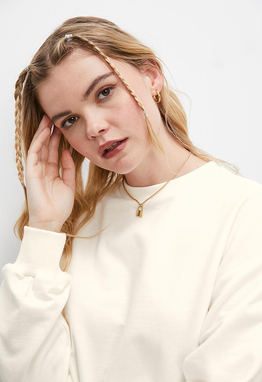 Blake - Crop crew - ecru