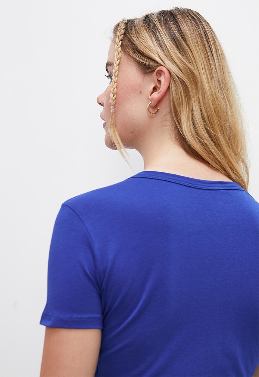 Blake - Crew plain baby tee - blue