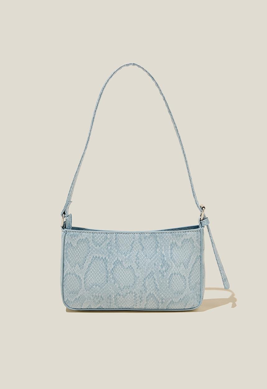 Rubi - Lexi underarm bag - blue snake print 