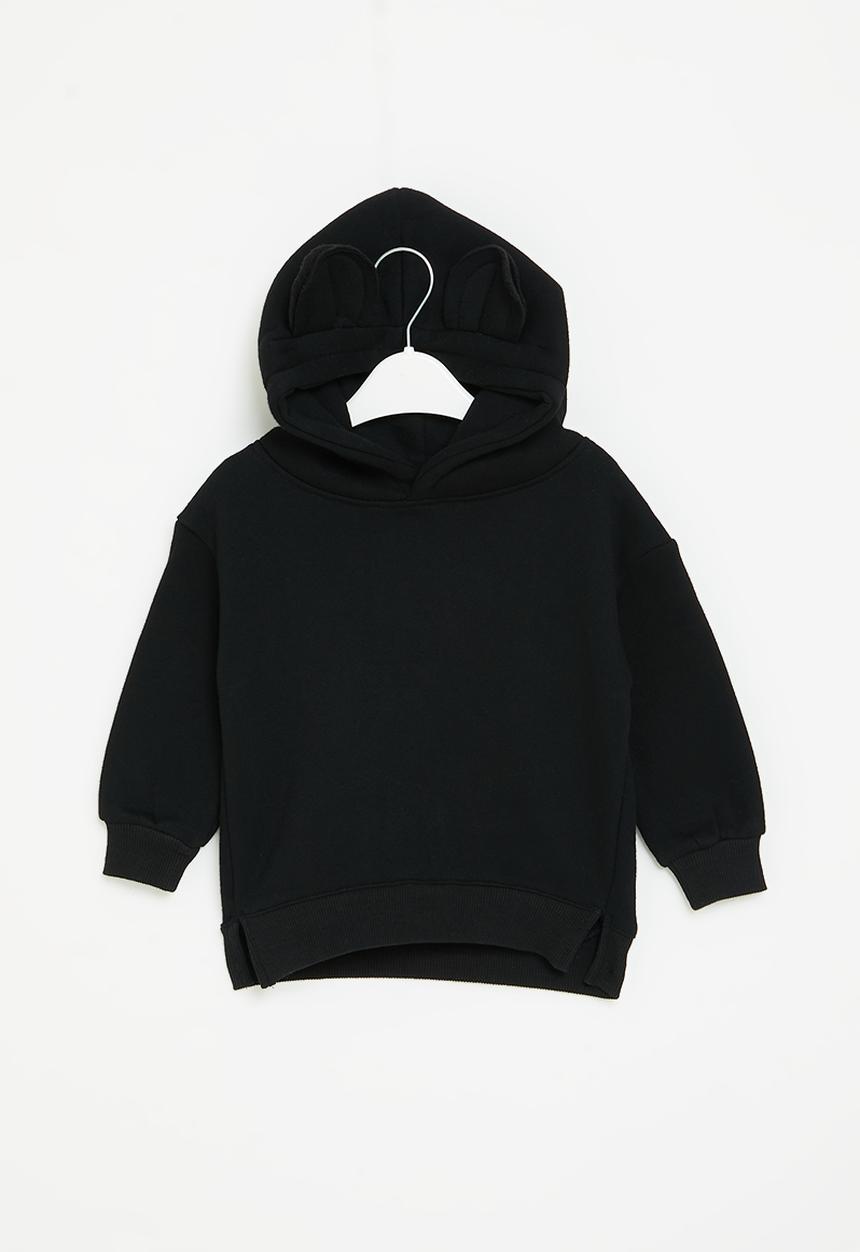Pop Candy - Hooded sweatshirt with ears - black