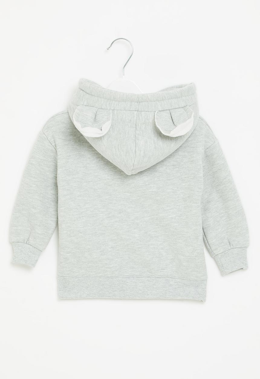 Pop Candy - Hooded sweatshirt with ears - grey