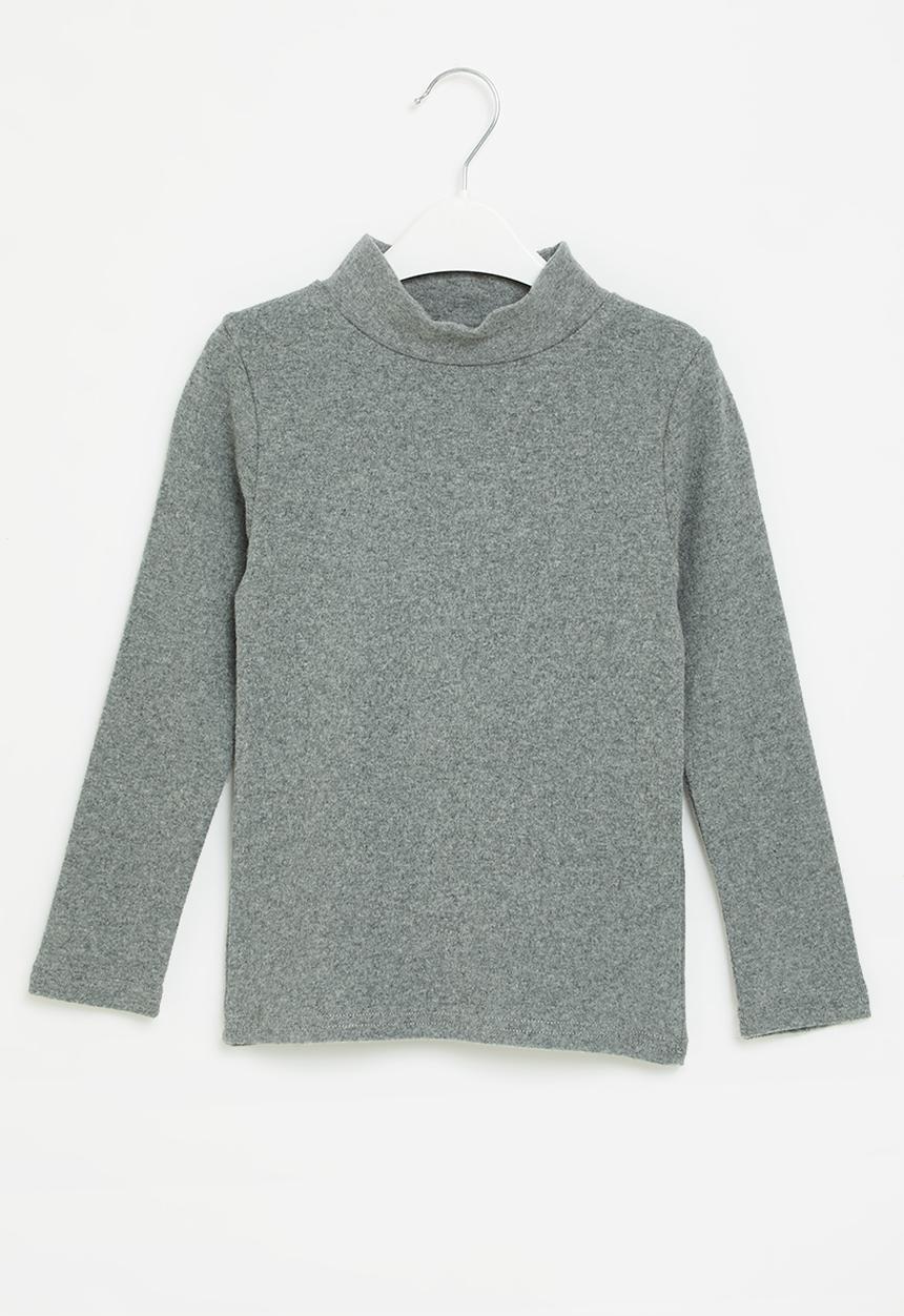 Pop Candy - Mock neck top - grey
