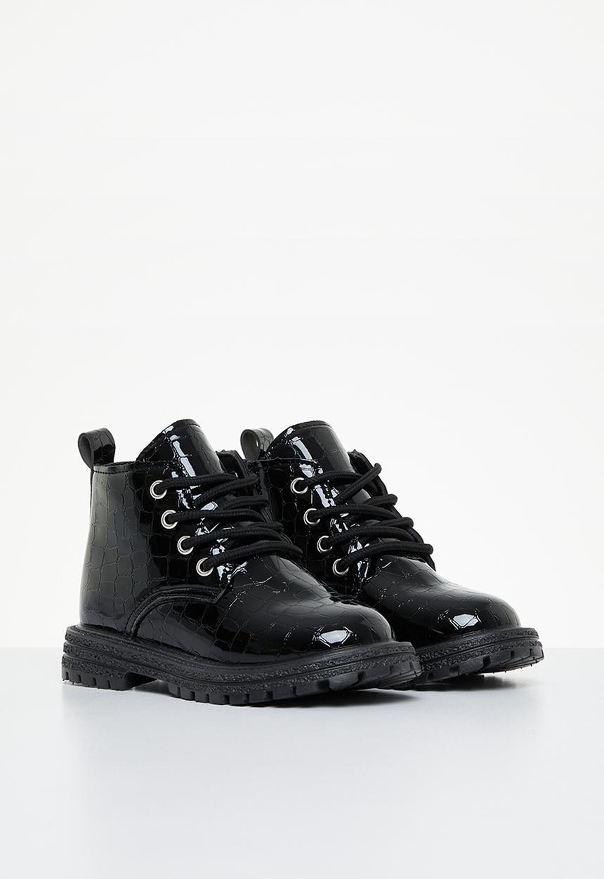 Pop Candy - Girls boot with laces - black