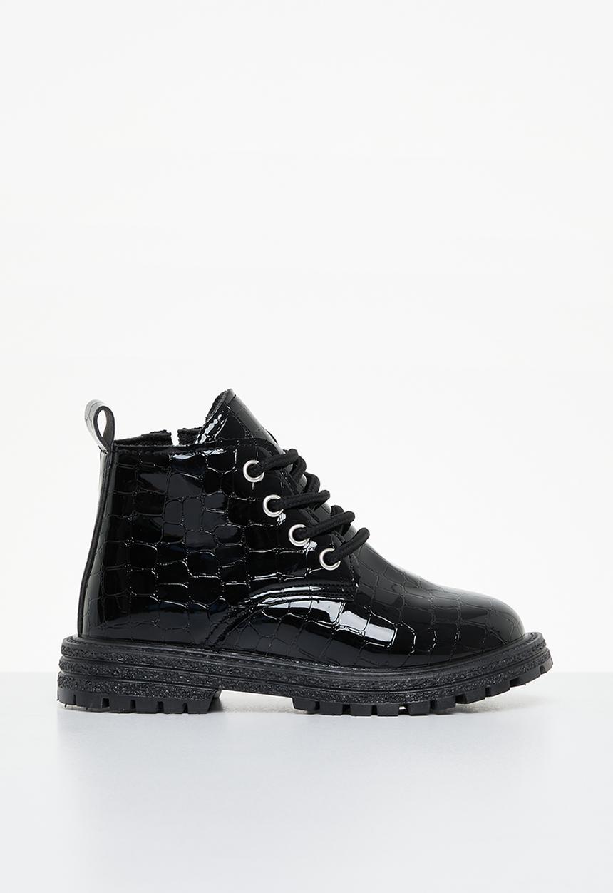 Pop Candy - Girls boot with laces - black