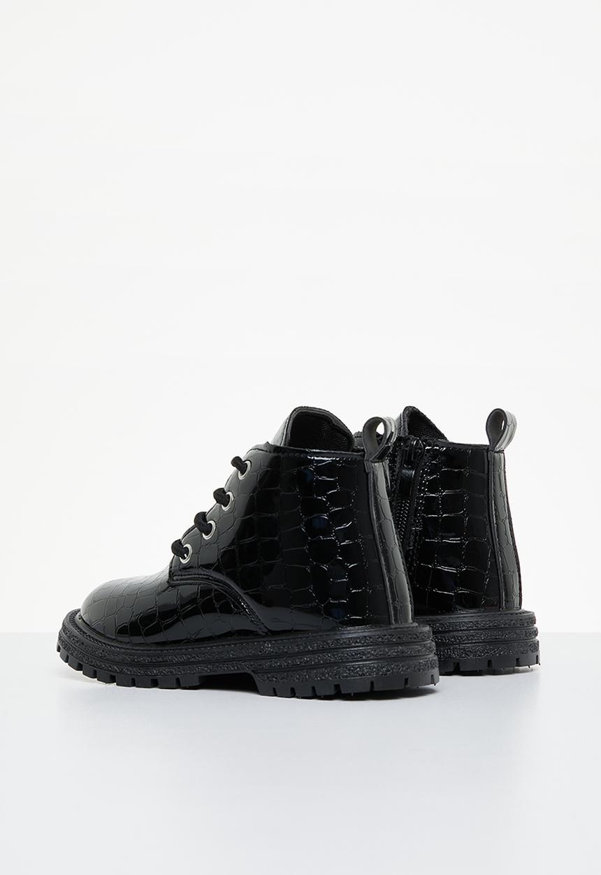 Pop Candy - Girls boot with laces - black