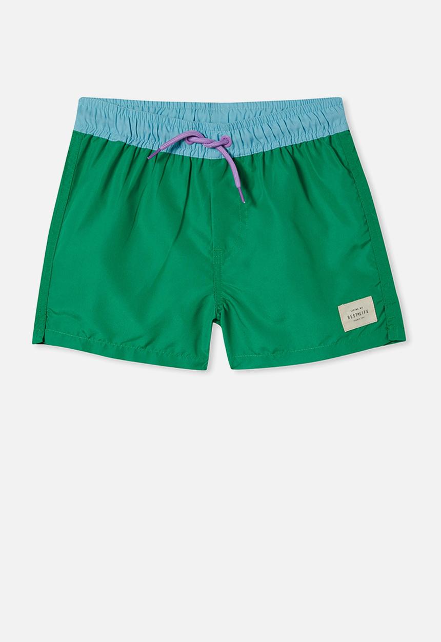 Cotton On - Bailey board short - toffee apple & heaven blue wb