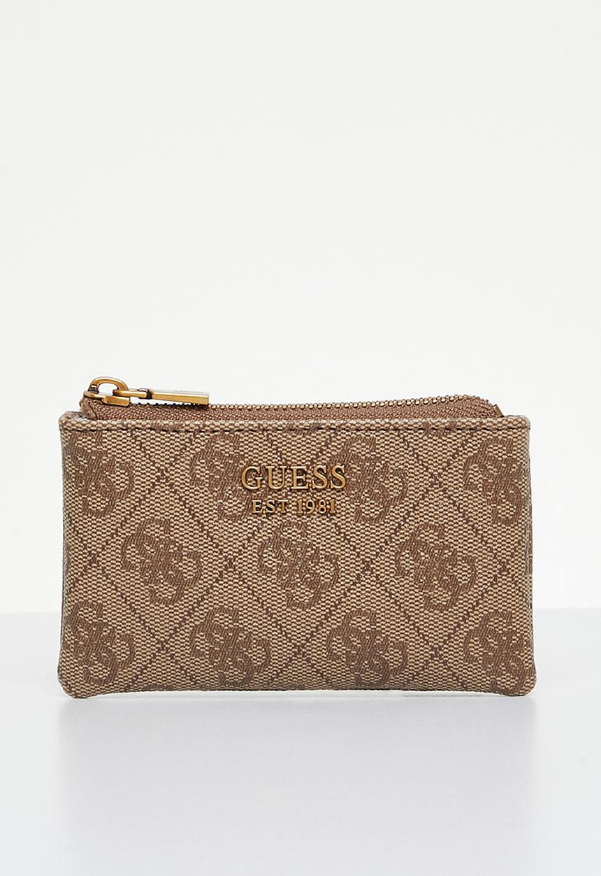 GUESS - Laurel slg zip pouch - latte logo