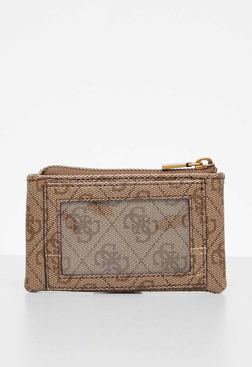 GUESS - Laurel slg zip pouch - latte logo