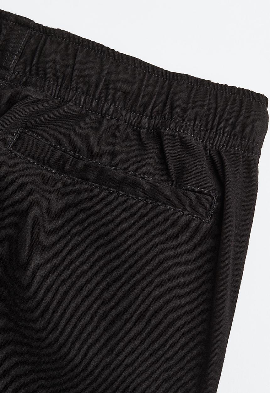 H&M - Cotton twill joggers - black