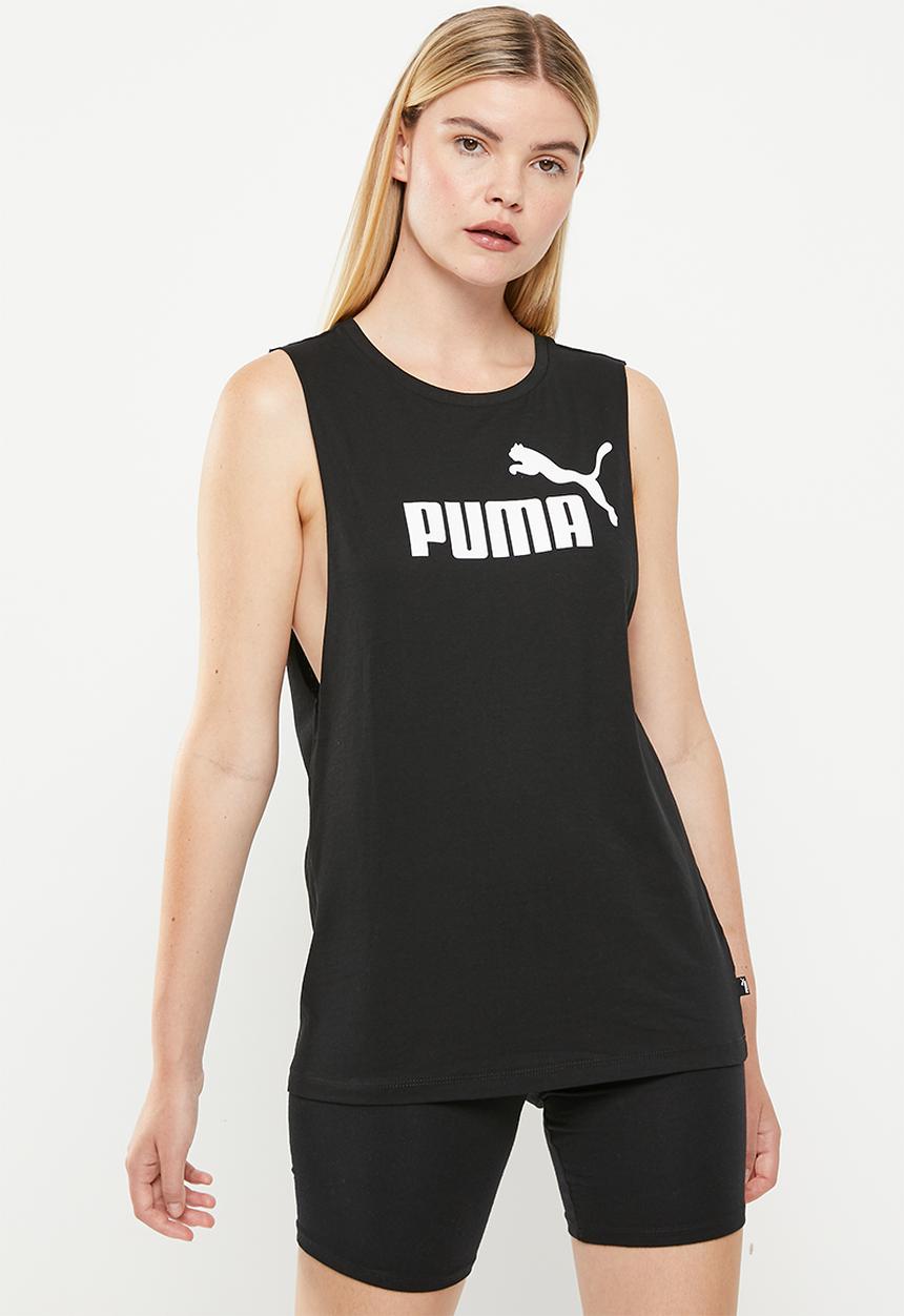 PUMA - Essential cut off logo tank top - black