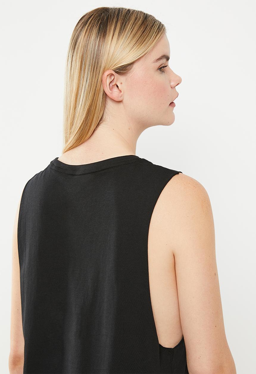 PUMA - Essential cut off logo tank top - black