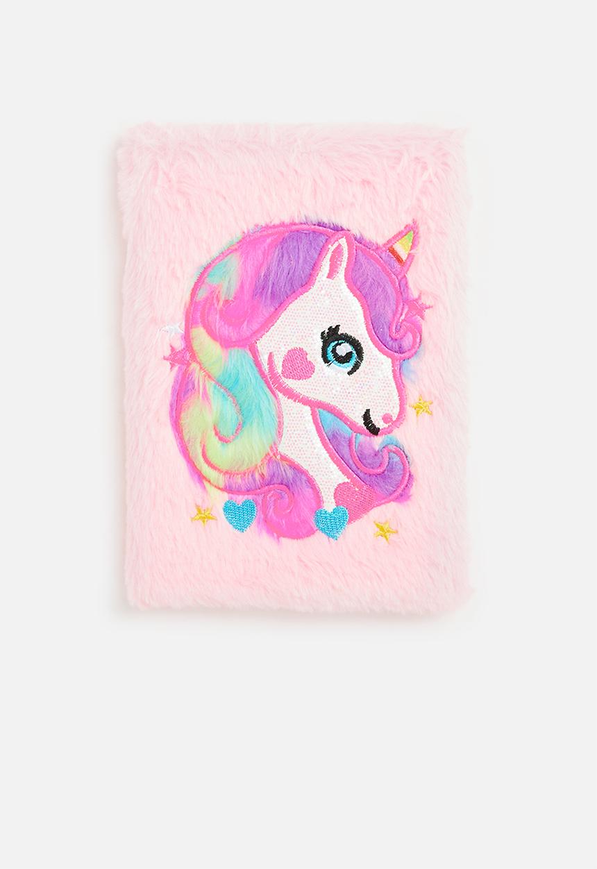Pop Candy - Fluffy unicorn notebook - pink