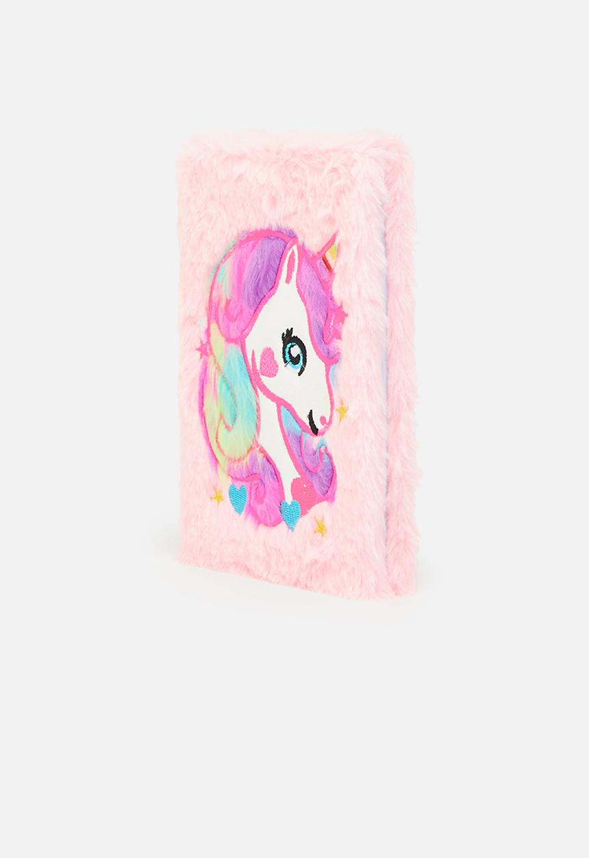 Pop Candy - Fluffy unicorn notebook - pink