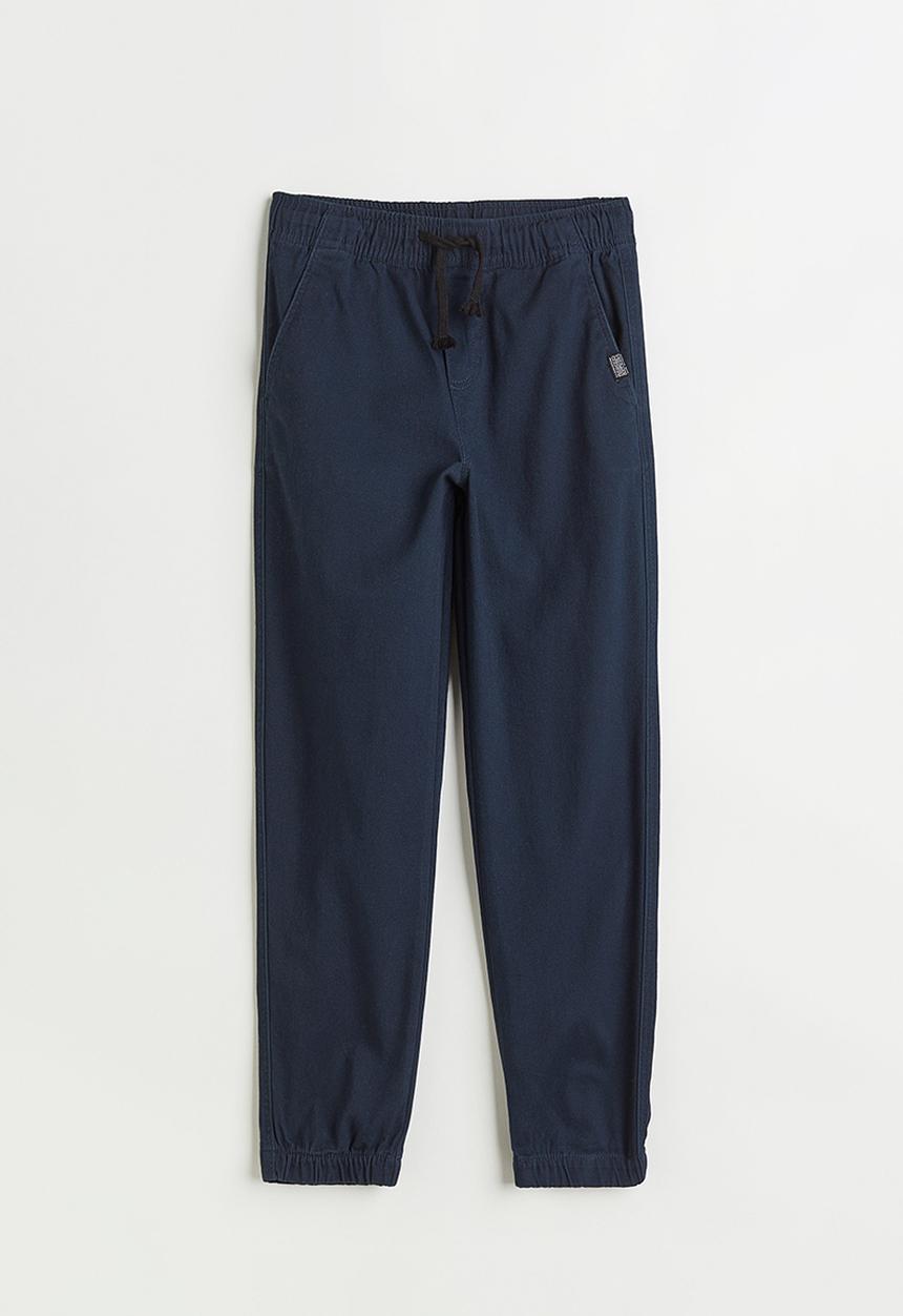 H&M - Cotton twill joggers - dark blue