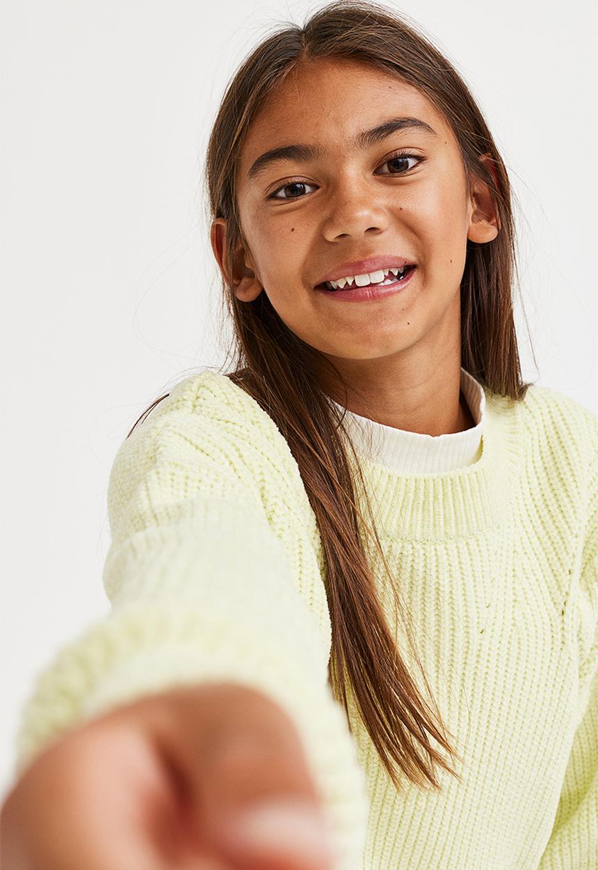 H&M - Knitted jumper - light green