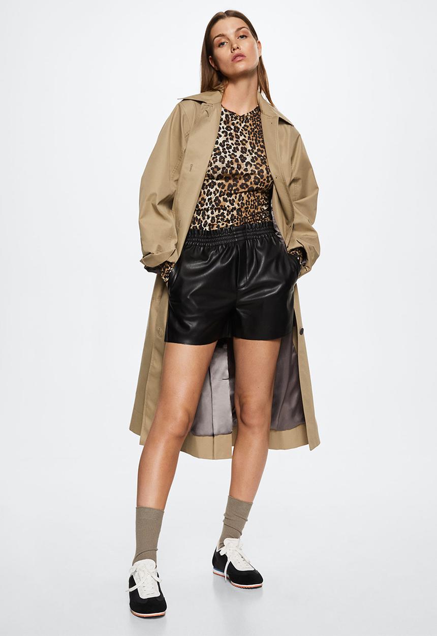 MANGO - T-shirt leopard print - brown