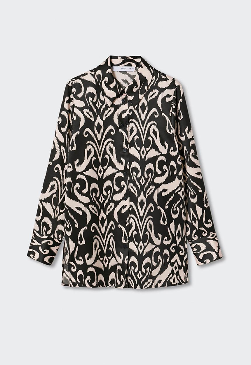 MANGO - Shirt blacky - black
