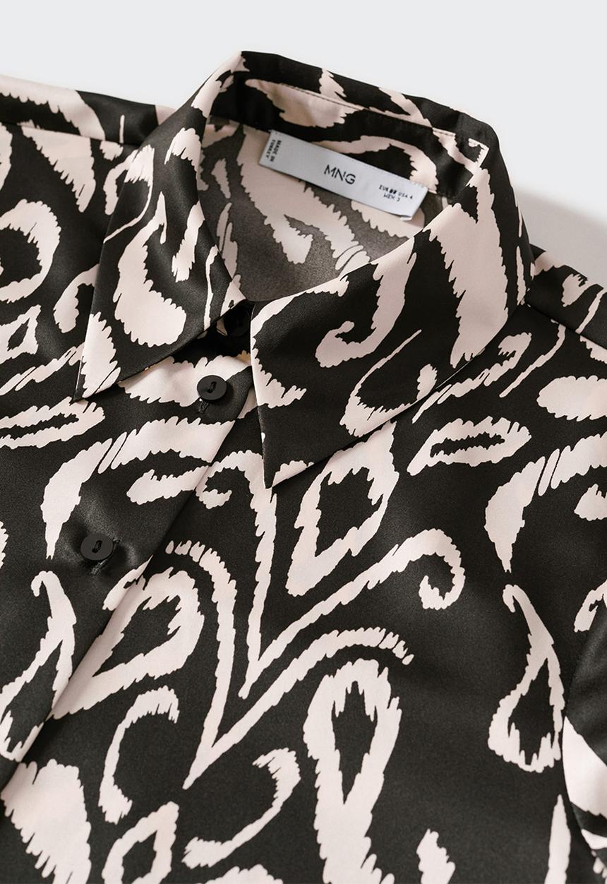 MANGO - Shirt blacky - black