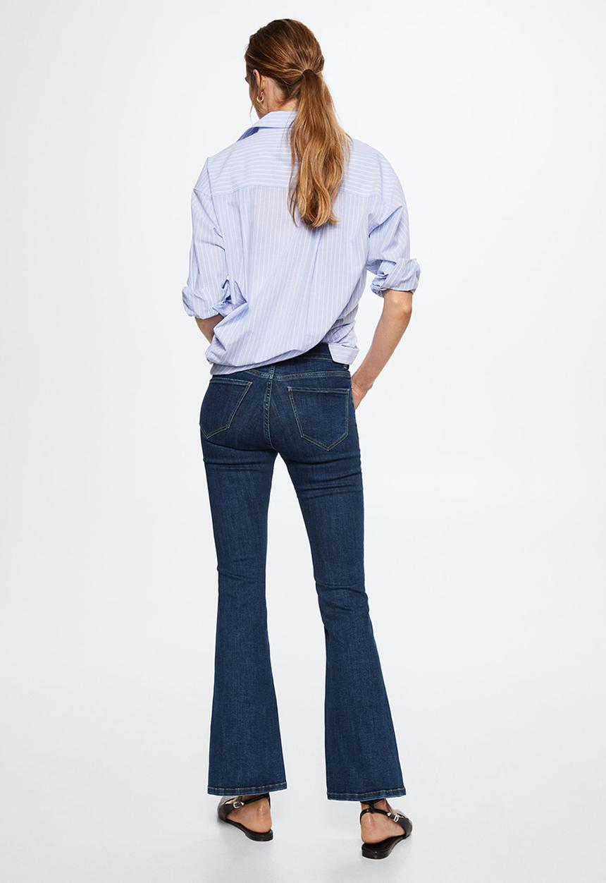 MANGO - Jeans flare - open blue