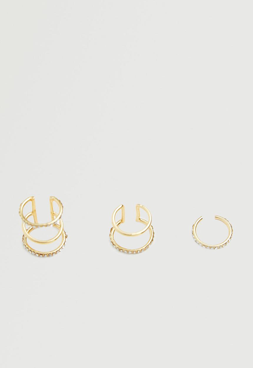 MANGO - Earrings pasiflor - gold