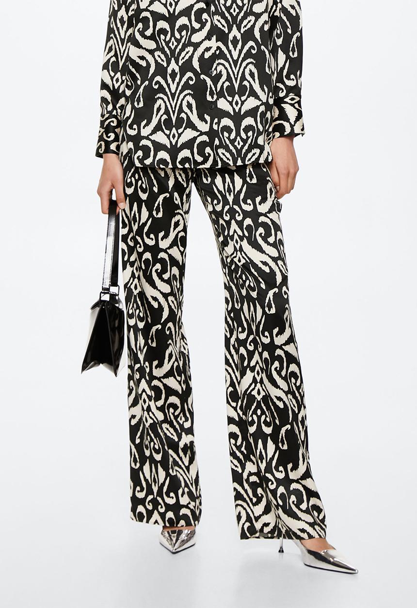 MANGO - Trousers blacky - black
