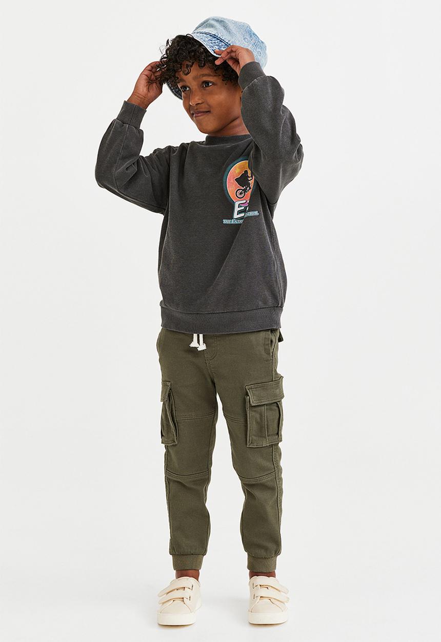 H&M - Slim fit cargo joggers - khaki green