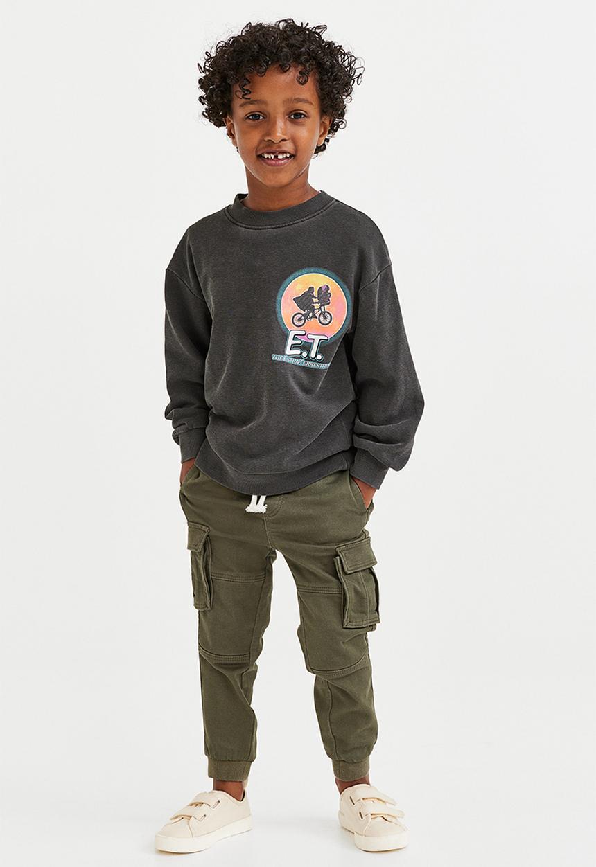 H&M - Slim fit cargo joggers - khaki green