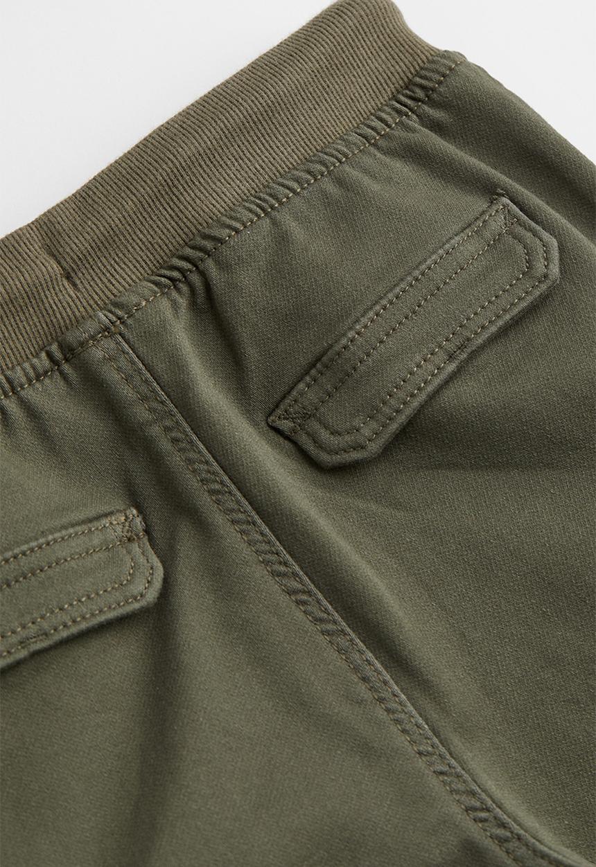 H&M - Slim fit cargo joggers - khaki green