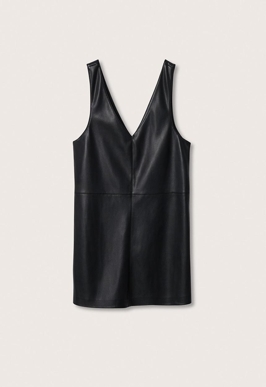 MANGO - Dungaree dress sixties - black