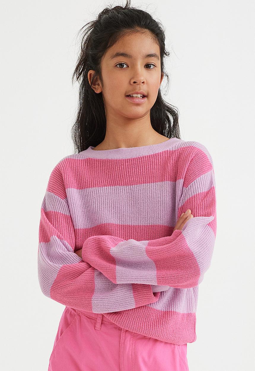 H&M - Oversized jumper - pink/striped