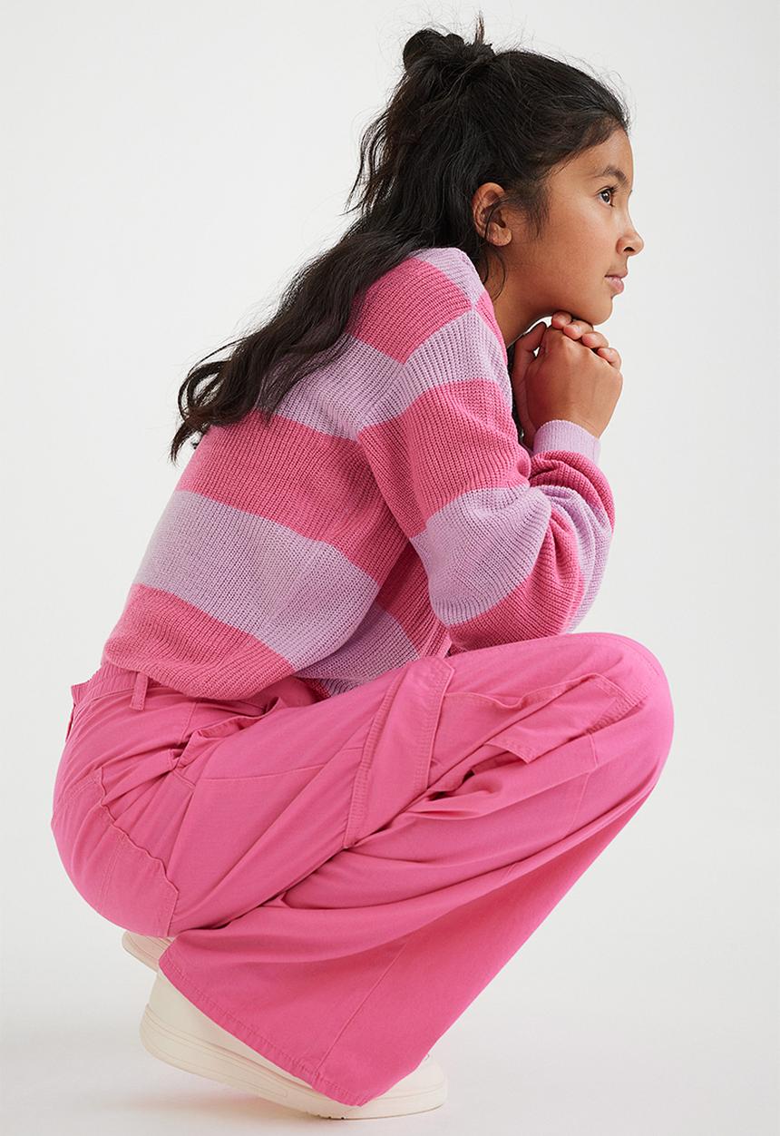 H&M - Oversized jumper - pink/striped