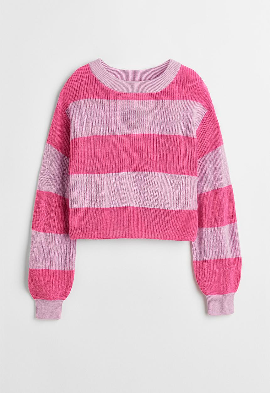 H&M - Oversized jumper - pink/striped