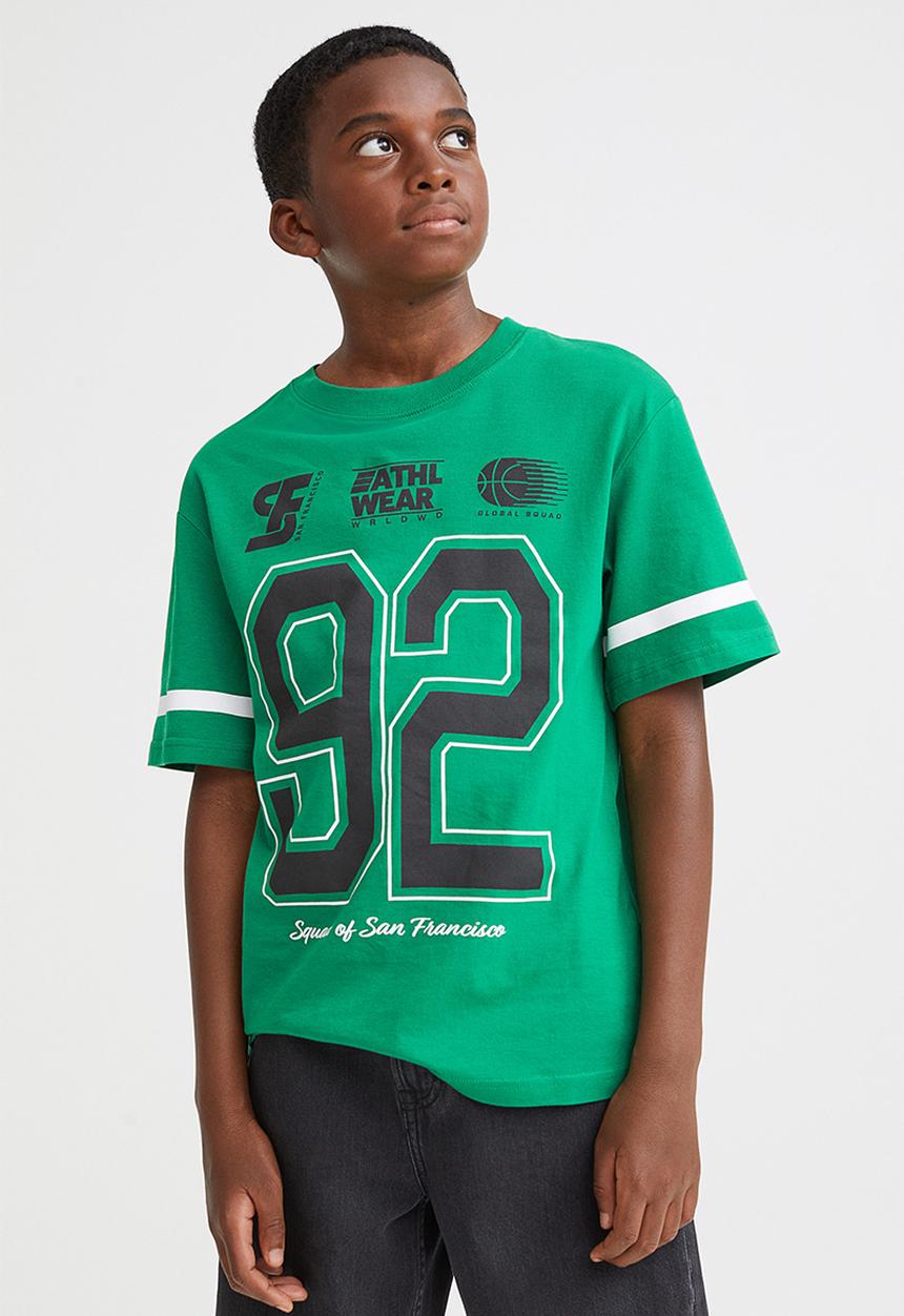 H&M - Cotton T-shirt - green/san francisco